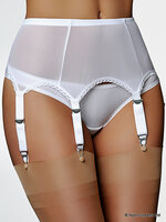 NylonDreams NDL61Powermesh Jarretelgordel, kleur Wit