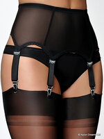 NylonDreams NDL 61 Powermesh Jarretelgordel, kleur Zwart