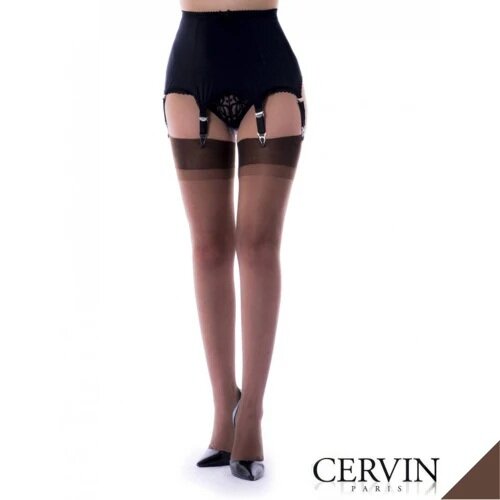 Cervin Capri 15 non-stretch RHT nylonkousen, kleur Chocolade