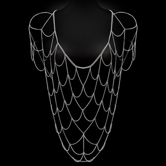 Elegante Ketting Net Top Zilver