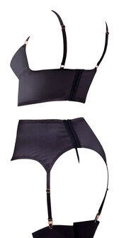 Abierta  Fina Kwart Cup corset BH set met jarretelgordel