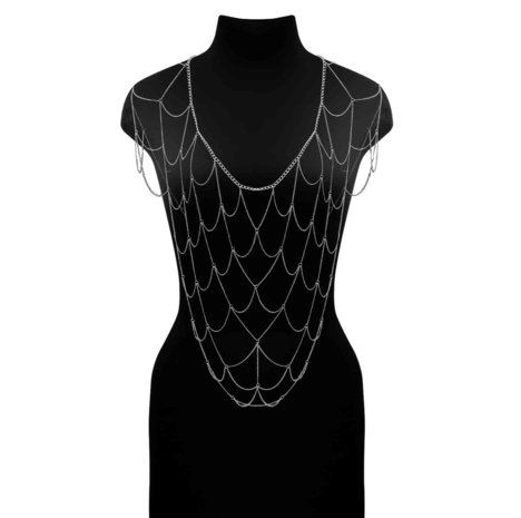 Elegante Ketting Net Top Zilver