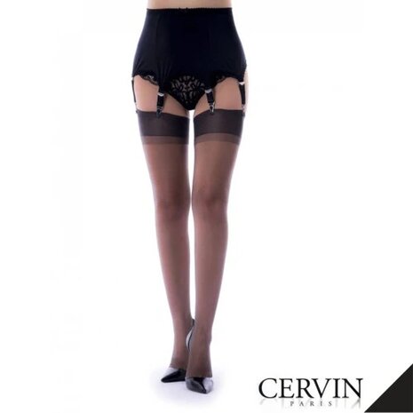 Cervin Capri 15 non-stretch RHT nylonkousen, kleur Zwart